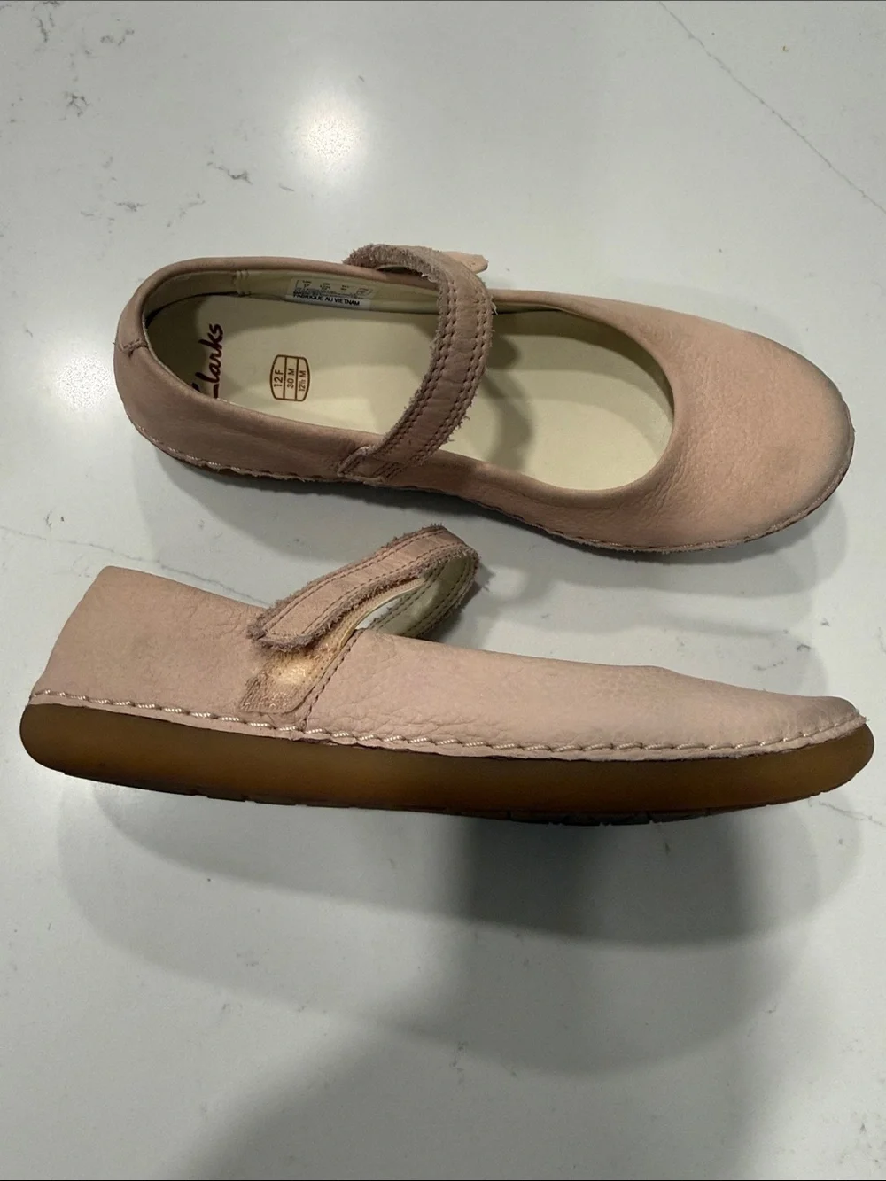 Clarks Girls Blush Pink Mary Jane Dress Shoes